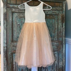 Cream blush tulle dress